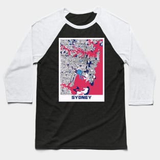 Sydney - Australia MilkTea City Map Baseball T-Shirt